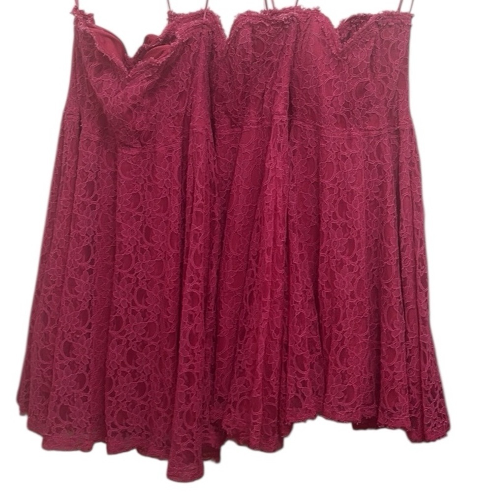 Neiman Marcus Strapless Pink Lace Dress - Picture 2 of 14